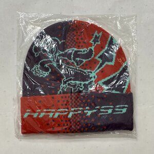 Happy99 online pixel star beanie red/orange new